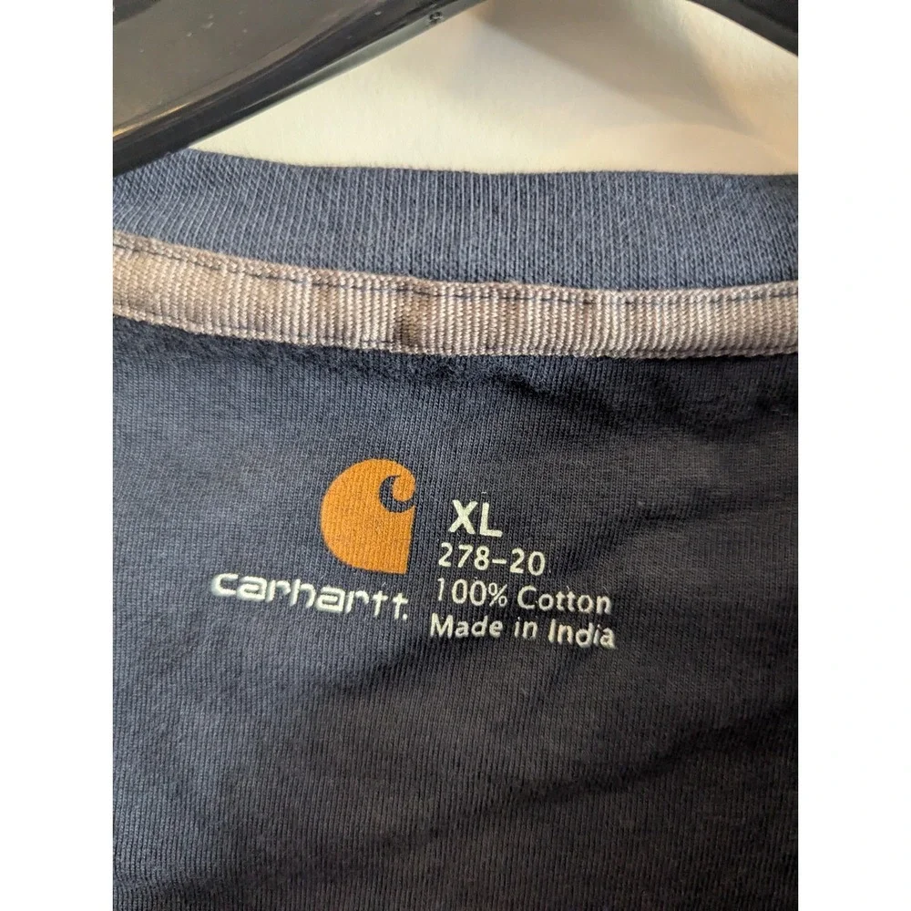 Carhartt‎ 278-20 Men's Blue Shirt Sleeve T-Shirt XL Workware Lightweight - Picture 4 of 5